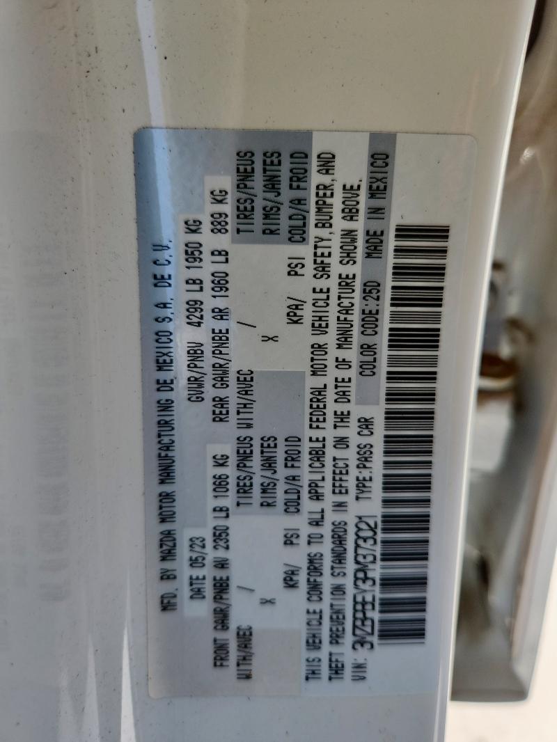 2023 MAZDA 3 PREMIUM #3284166550