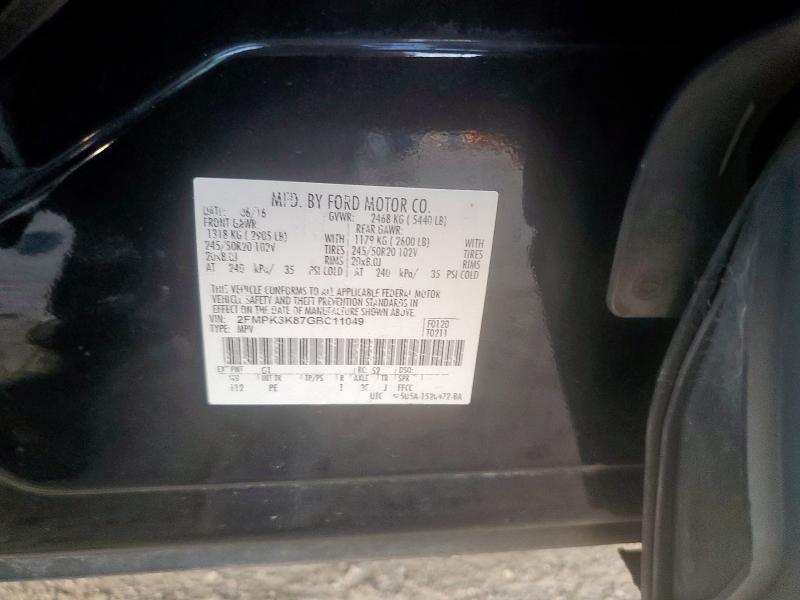 2016 FORD EDGE TITAN - 2FMPK3K87GBC11049