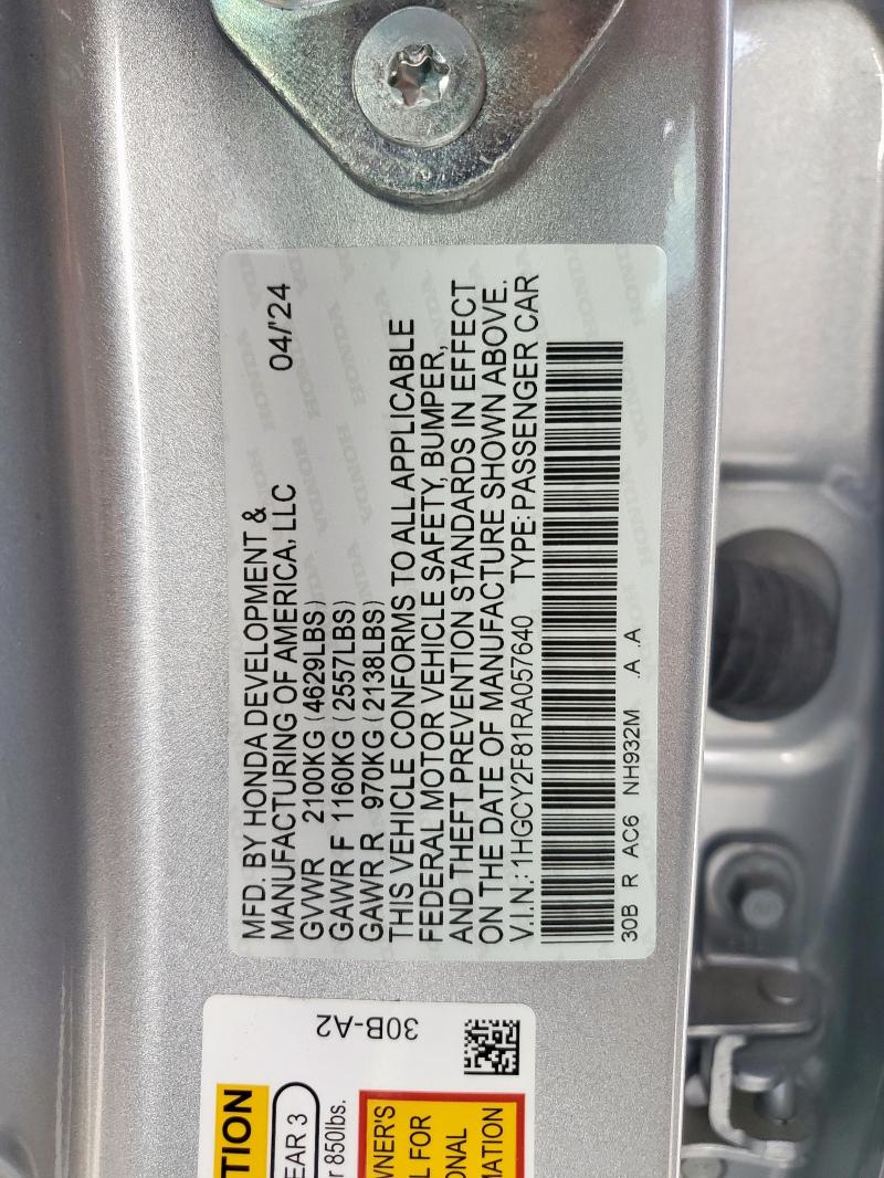2024 HONDA ACCORD TOU #3304014660