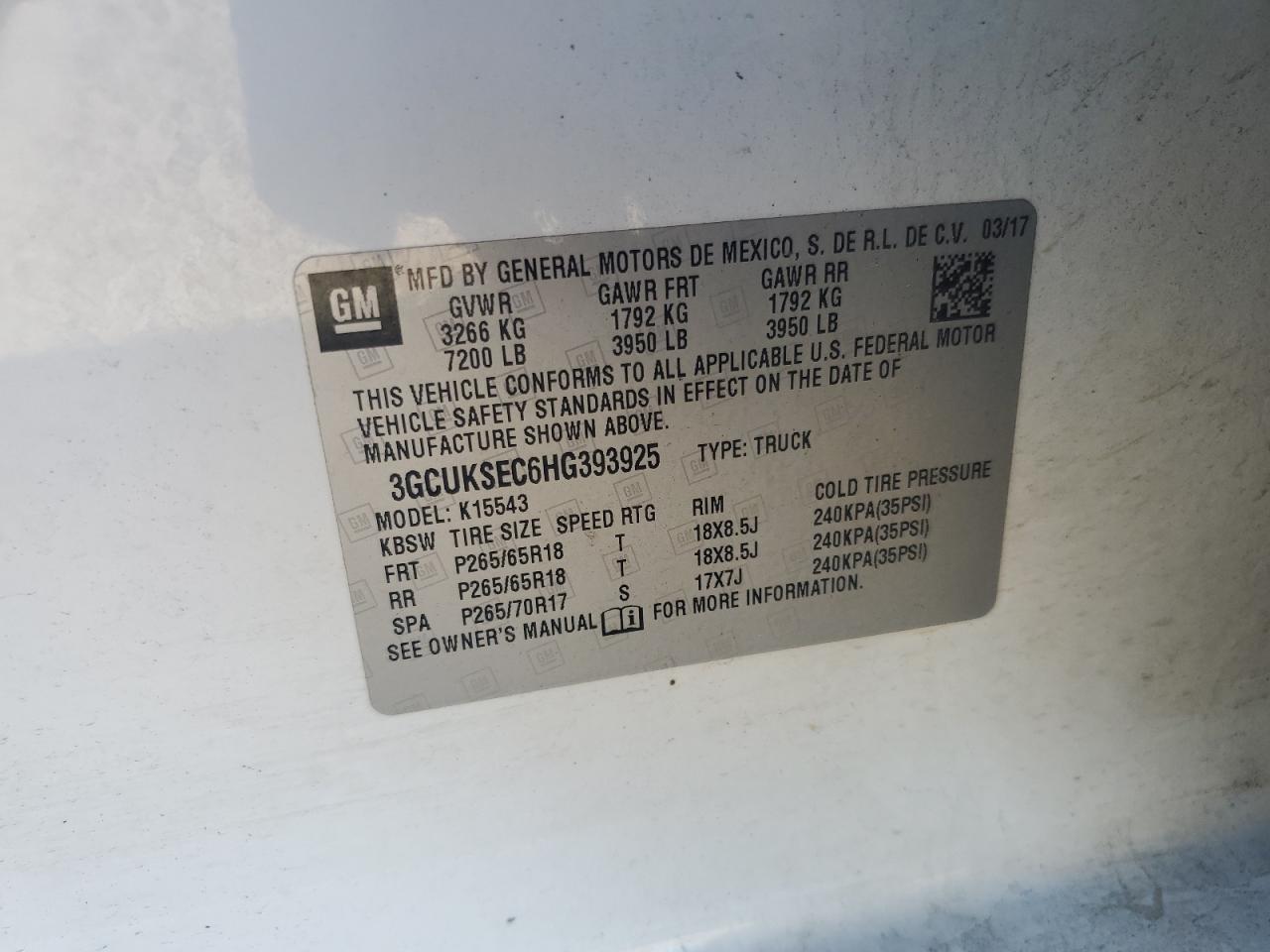 Lot #3296222424 2017 CHEVROLET SILVERADO K1500 LTZ