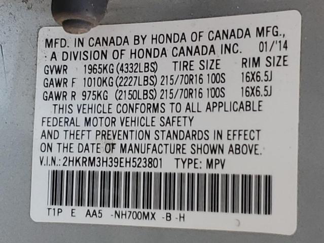 2014 HONDA CR-V LX - 2HKRM3H39EH523801