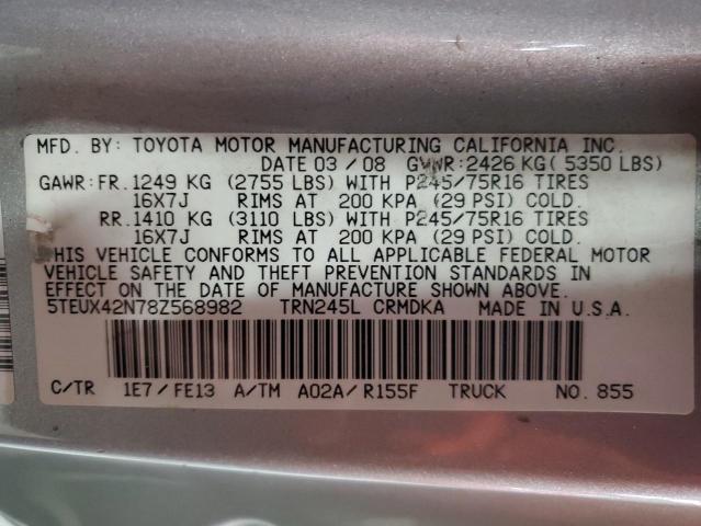 2008 TOYOTA TACOMA ACC #3264521518