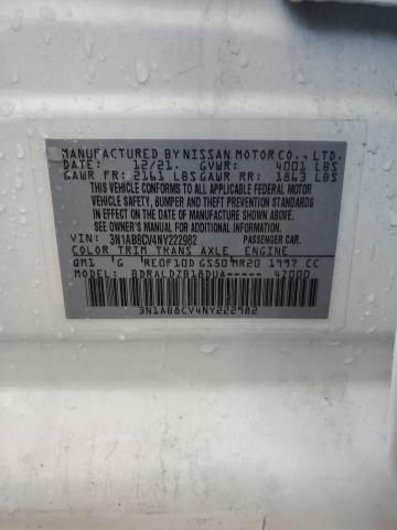 2022 NISSAN SENTRA SV 3N1AB8CV4NY222982