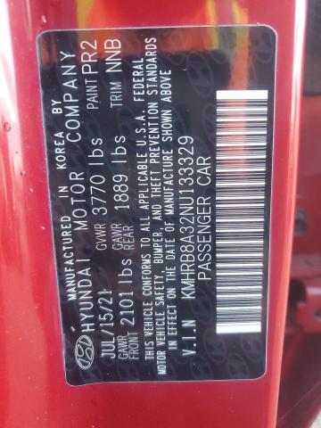 2022 HYUNDAI VENUE SE KMHRB8A32NU133329