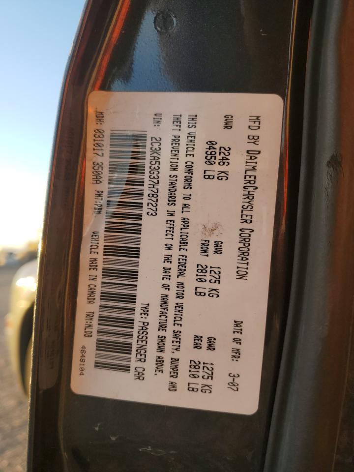 Lot #3266277060 2007 CHRYSLER 300 TOURIN