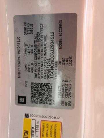 2018 CHEVROLET SILVERADO - 1GCNCNEC6JZ904512