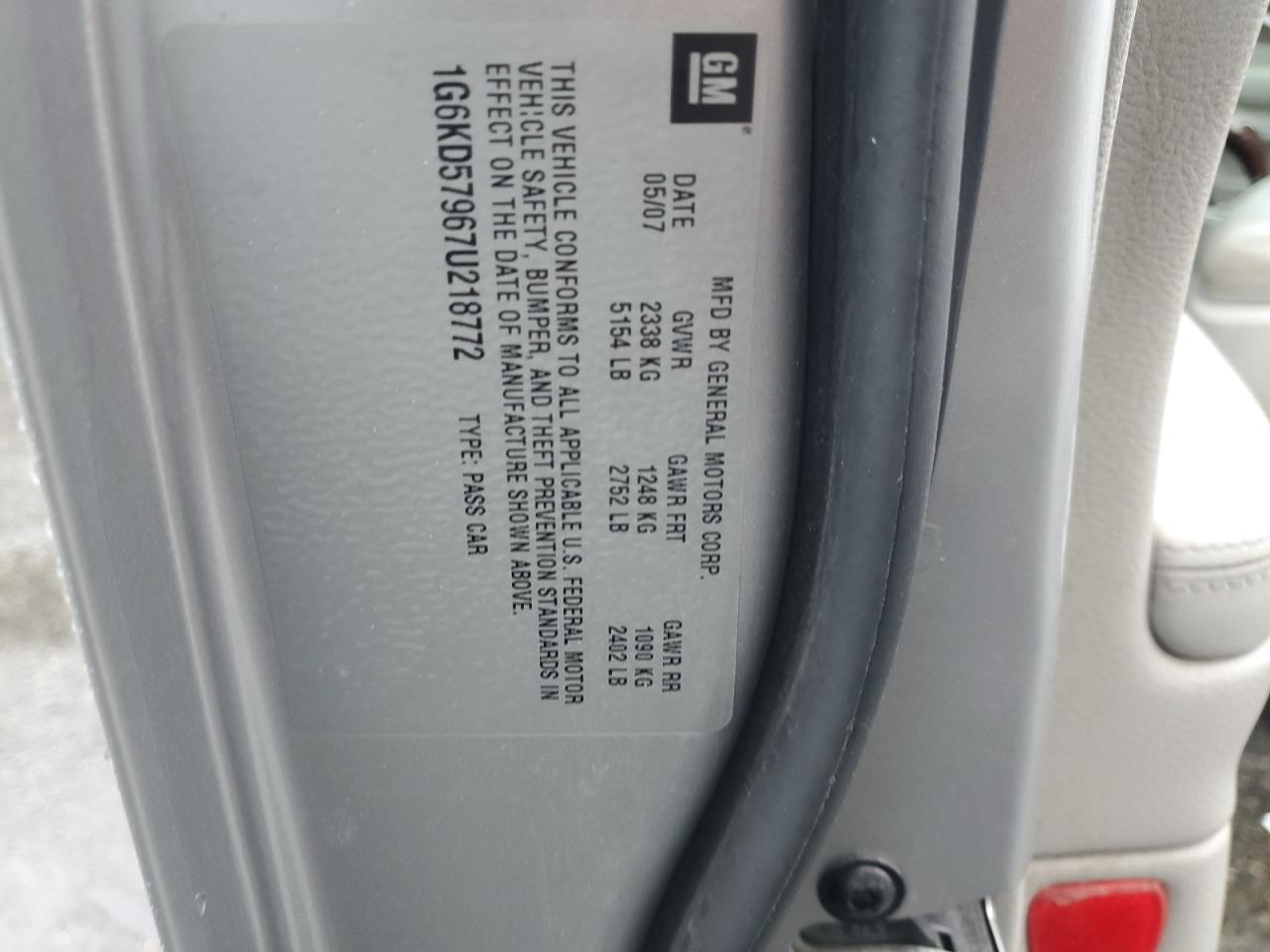 Lot #3276628083 2007 CADILLAC DTS