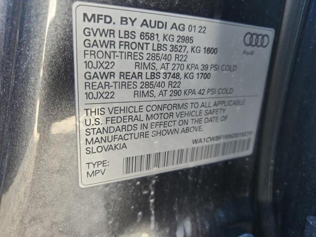 2022 AUDI SQ8 PRESTIGE #3296521358