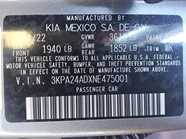 2022 KIA RIO LX #3305325318