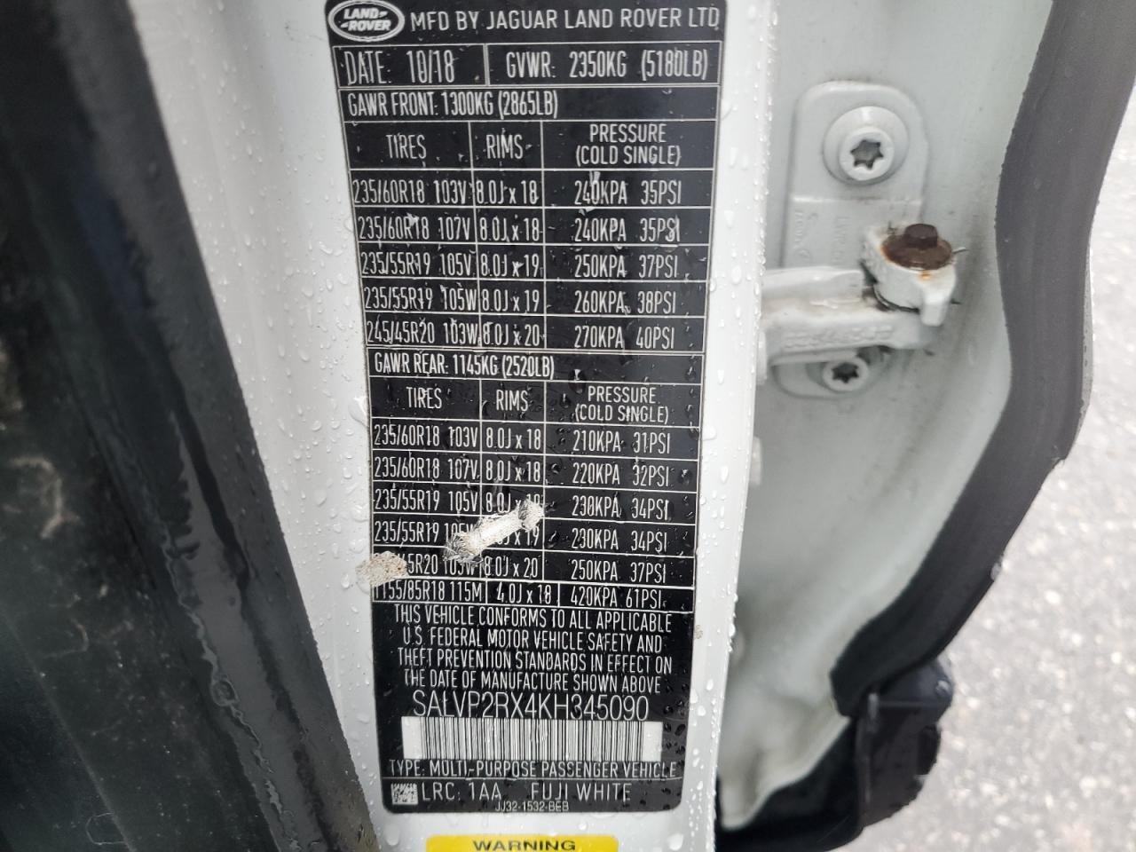 LAND ROVER RANGE ROVER EVOQUE SE