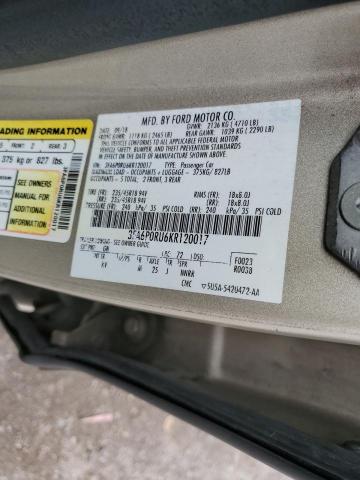 2019 FORD FUSION TIT - 3FA6P0RU6KR120017