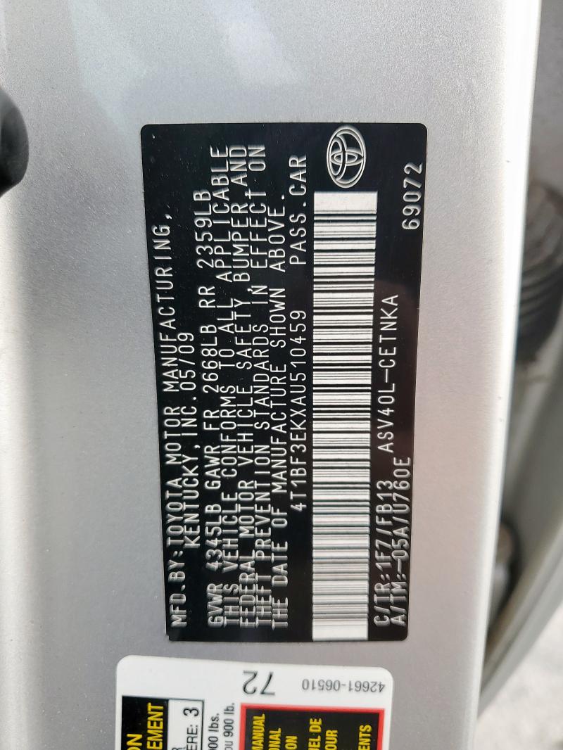 2010 TOYOTA CAMRY BASE #3281609424