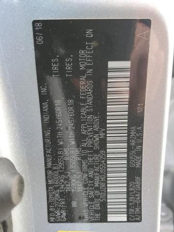 2018 TOYOTA HIGHLANDER - 5TDJZRFH0JS554259