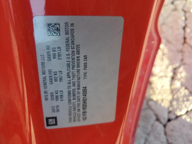 2017 CHEVROLET CAMARO LT 1G1FB1RS5H0140984