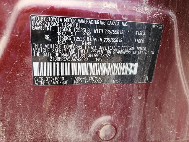 2018 TOYOTA RAV4 ADVEN - 2T3RFREV5JW749680