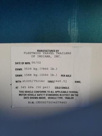 2003 WILDERNESS CAMPER #3287339982