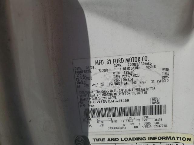 2010 FORD F150 SUPER - 1FTFW1EVXAFA21469