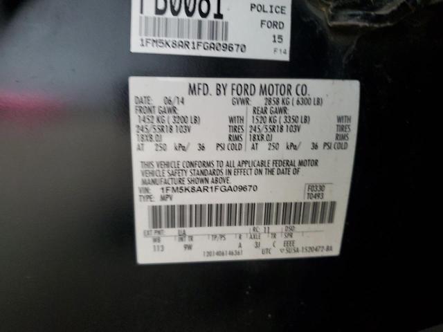 2015 FORD EXPLORER P - 1FM5K8AR1FGA09670