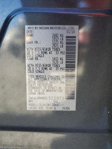 2014 INFINITI QX60 - 5N1AL0MN0EC522971