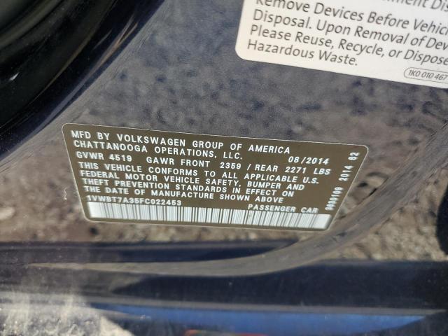 2015 VOLKSWAGEN PASSAT SE - 1VWBT7A35FC022453