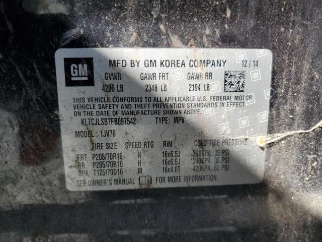 2015 CHEVROLET TRAX 1LT #3296355166