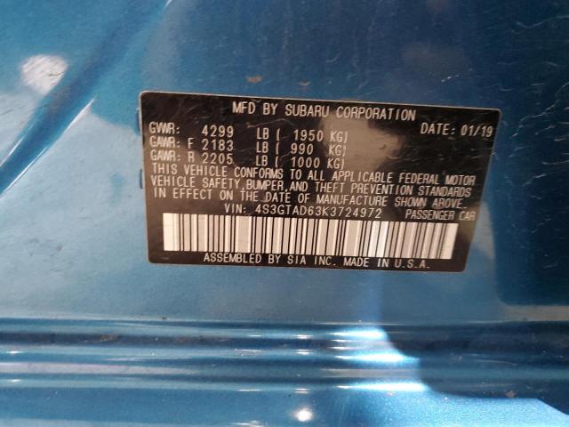 2019 SUBARU IMPREZA PREMIUM 4S3GTAD63K3724972