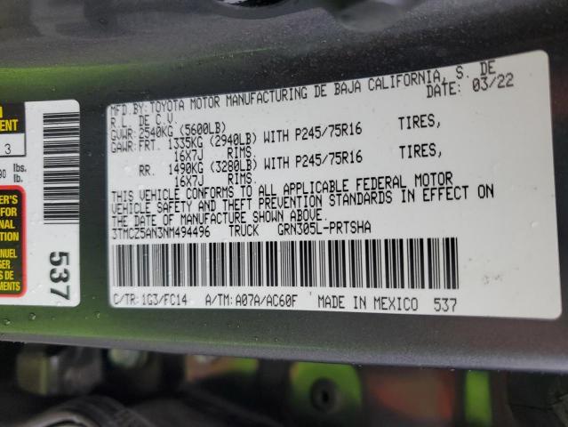 2022 TOYOTA TACOMA DOU #3283937823