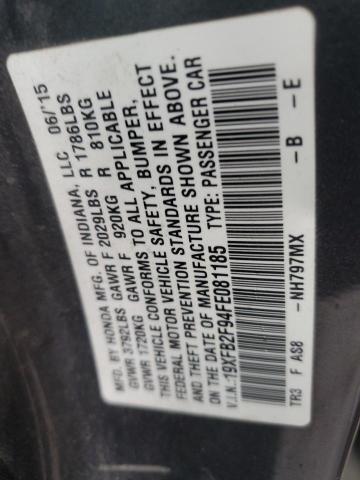 2015 HONDA CIVIC EXL - 19XFB2F94FE081185