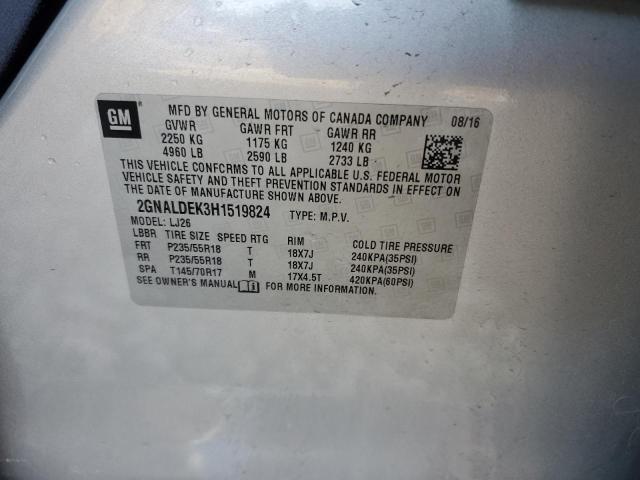 2017 CHEVROLET EQUINOX PR - 2GNALDEK3H1519824