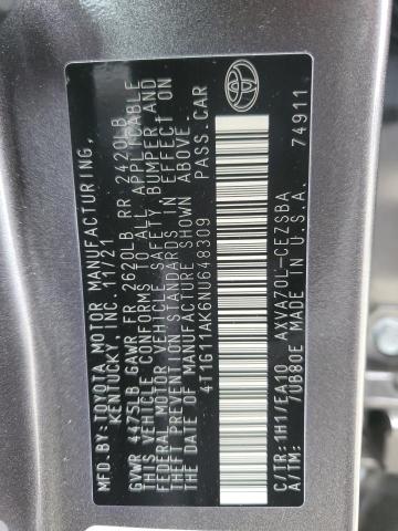 2022 TOYOTA CAMRY SE - 4T1G11AK6NU648309