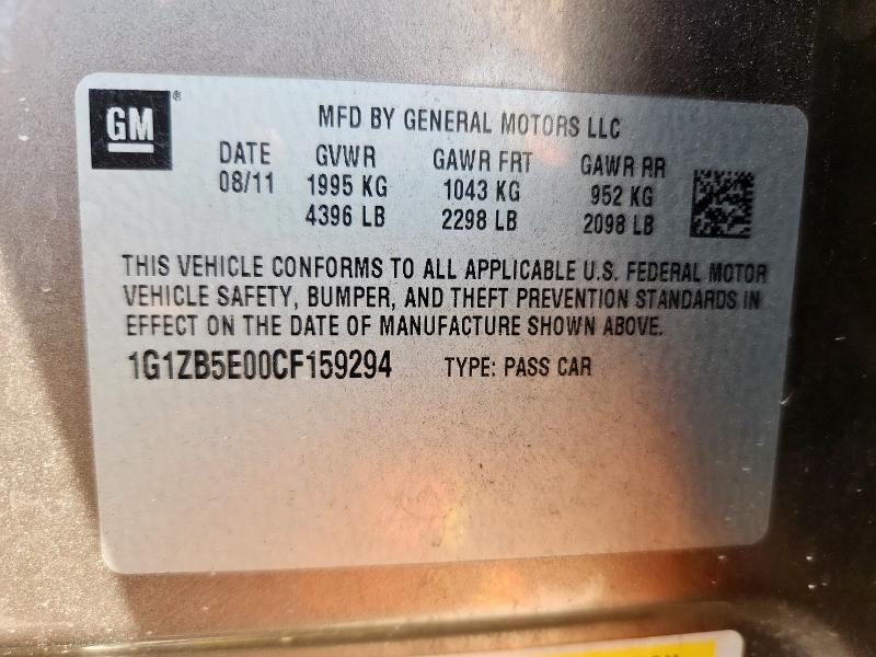 2012 CHEVROLET MALIBU LS - 1G1ZB5E00CF159294