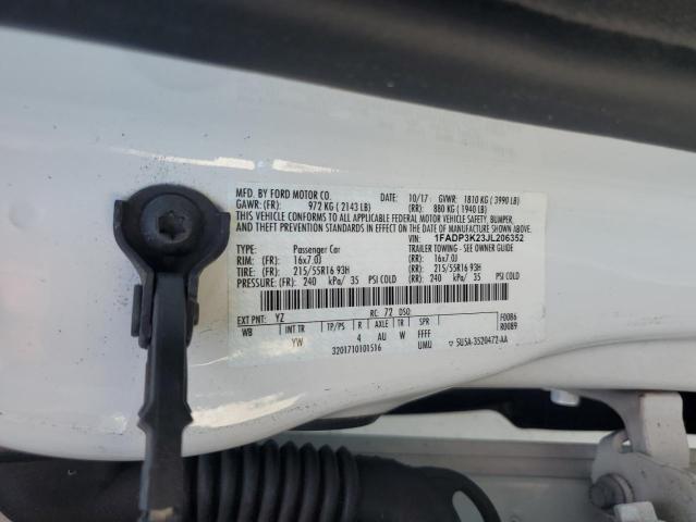 2018 FORD FOCUS SE - 1FADP3K23JL206352