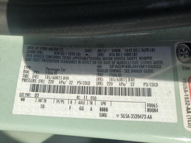 2017 FORD FIESTA SE - 3FADP4BJ6HM156522