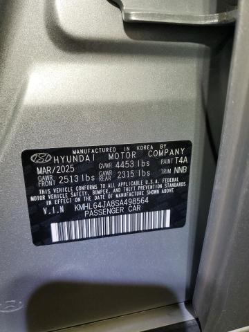 2025 HYUNDAI SONATA SEL KMHL64JA8SA498564