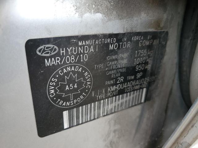 2010 HYUNDAI ELANTRA BL - KMHDU4AD6AU029880