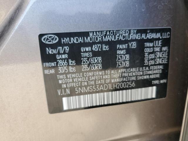 2020 HYUNDAI SANTA FE LIMITED 5NMS53AD1LH200256