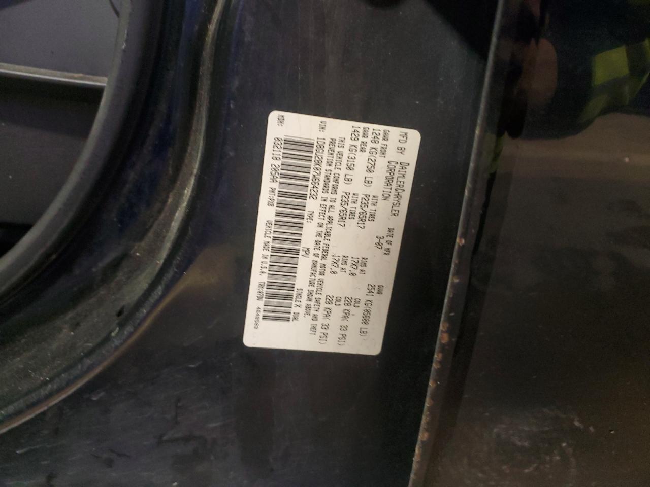 Lot #3286611894 2007 DODGE NITRO SXT