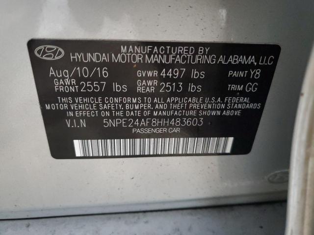 2017 HYUNDAI SONATA SE 5NPE24AF8HH483603