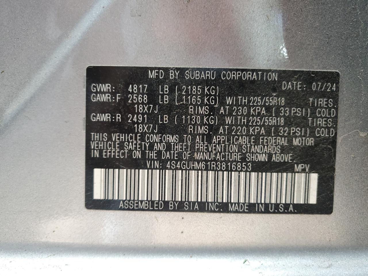 SUBARU CROSSTREK LIMITED