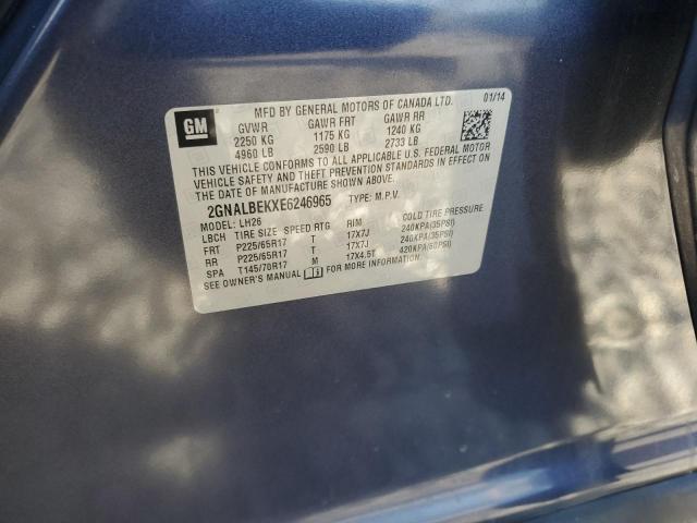 2014 CHEVROLET EQUINOX LT - 2GNALBEKXE6246965