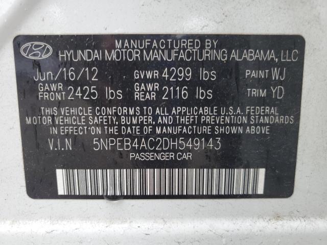 2013 HYUNDAI SONATA GLS - 5NPEB4AC2DH549143