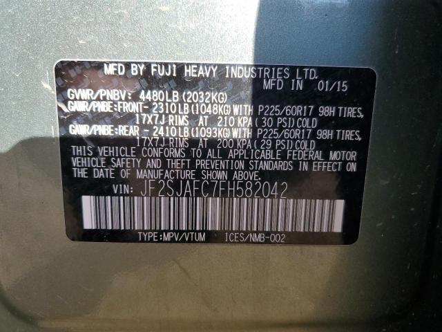 2015 SUBARU FORESTER 2 #3284012798