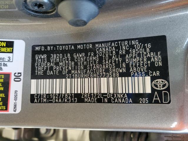 2017 TOYOTA COROLLA L - 2T1BURHE6HC773588