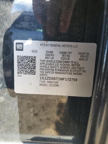 2022 CHEVROLET MALIBU LT 1G1ZD5ST1NF172759