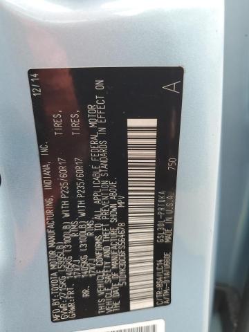 2015 TOYOTA SIENNA XLE 5TDYK3DC6FS564678