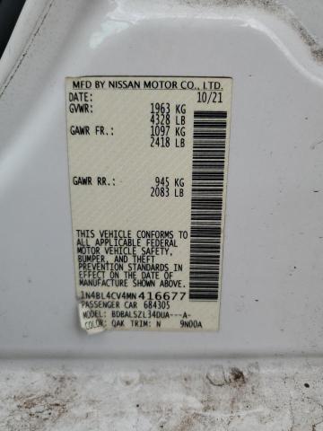 2021 NISSAN ALTIMA SR 1N4BL4CV4MN416677