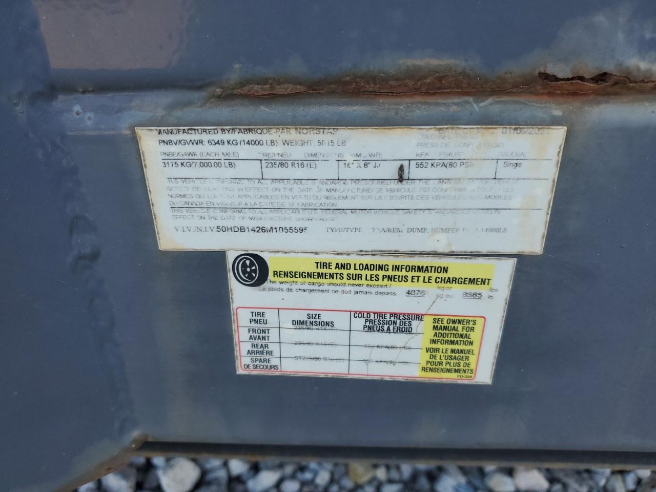 Lot #3317731069 2021 NORSTAR IRONBULL