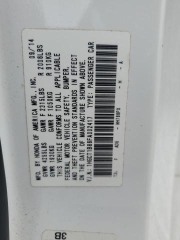 2015 HONDA ACCORD EXL #3296510645