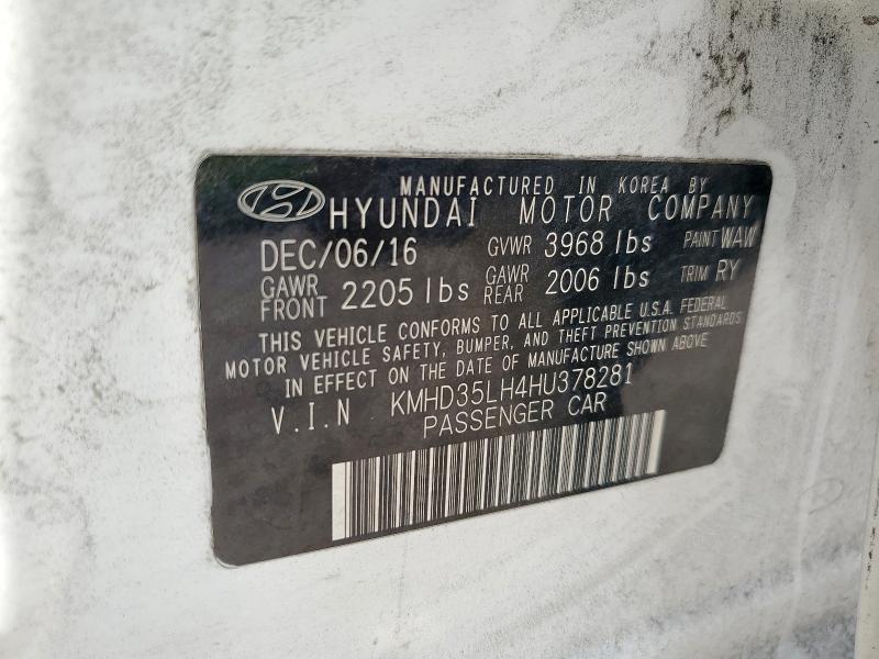 2017 HYUNDAI ELANTRA GT KMHD35LH4HU378281