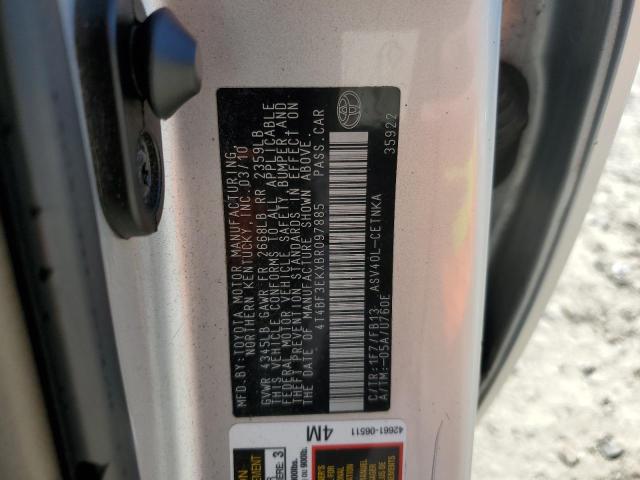 2011 TOYOTA CAMRY BASE - 4T4BF3EKXBR097885